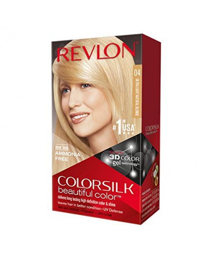 Revlon Colorsilk Beautiful Color Farba do włosów 59,1ml 04 Ultra Light Natural Blonde zestaw upominkowy