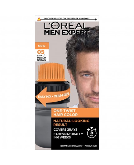 L'Oréal Paris Men Expert One-Twist Hair Color Farba do włosów 50ml 05 Light/Medium Brown