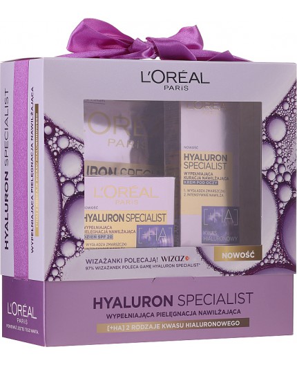 L'Oréal Paris Hyaluron Specialist Intensive Hydration And First Wrinkles Żel do twarzy 50ml zestaw upominkowy