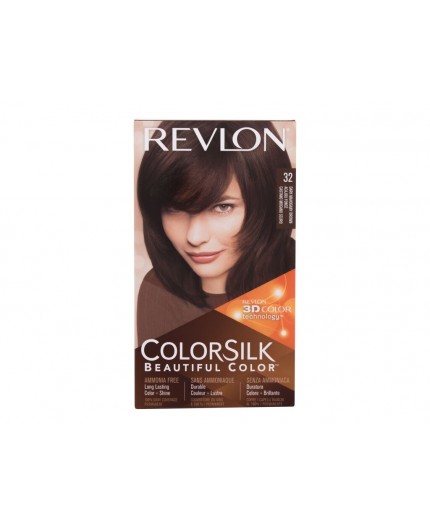 Revlon Colorsilk Beautiful Color Farba do włosów 59,1ml 32 Dark Mahogany Brown zestaw upominkowy