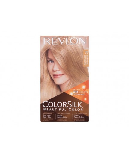 Revlon Colorsilk Beautiful Color Farba do włosów 59,1ml 70 Medium Ash Blonde zestaw upominkowy