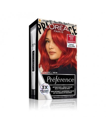 L'Oréal Paris Préférence Vivid Colors Farba do włosów 60ml 8,624 Bright Red