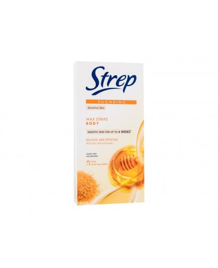 Strep Sugaring Wax Strips Body Delicate And Effective Sensitive Skin Akcesoria do depilacji 20szt