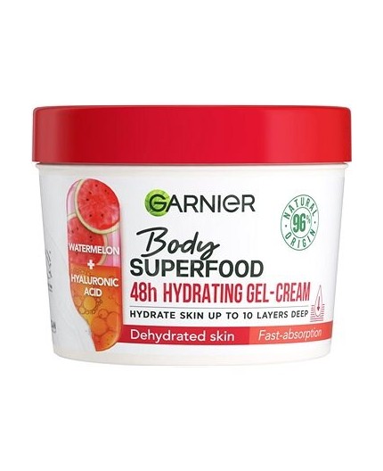 Garnier Body Superfood 48h Hydrating Gel-Cream Watermelon & Hyaluronic Acid Krem do ciała 380ml