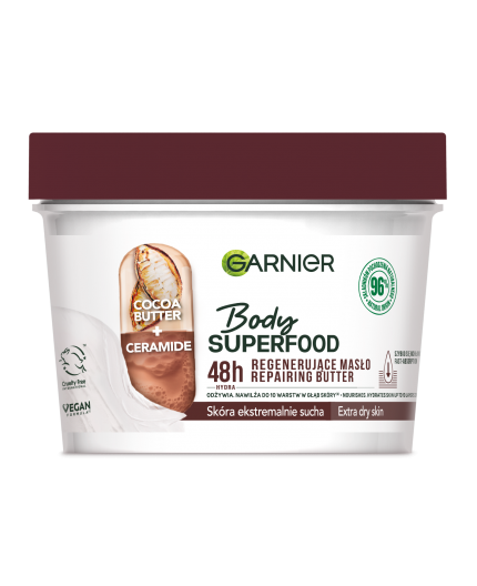 Garnier Body Superfood 48h Repairing Butter Cocoa   Ceramide Masło do ciała 380ml
