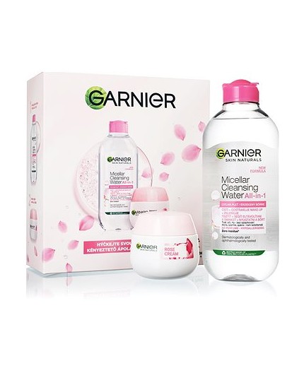 Garnier Skin Naturals Rose Cream Gift Set Krem do twarzy na dzień 50ml zestaw upominkowy
