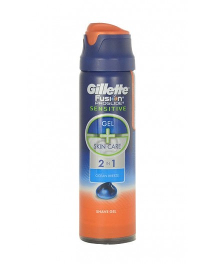 Gillette Fusion Proglide Sensitive 2in1 Ocean Breeze Żel do golenia 170ml