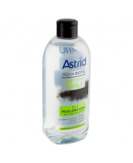 Astrid Aqua Biotic Active Charcoal 3in1 Micellar Water Płyn micelarny 400ml
