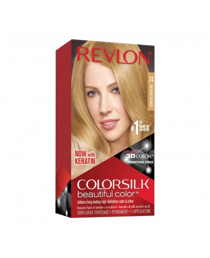 Revlon Colorsilk Beautiful Color Farba do włosów 59,1ml 74 Medium Blonde zestaw upominkowy