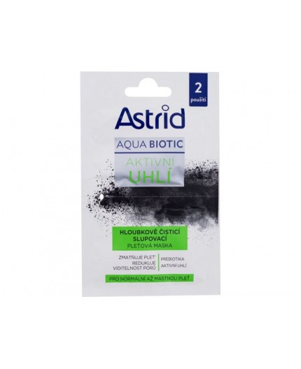 Astrid Aqua Biotic Active Charcoal Cleansing Mask Maseczka do twarzy 2x8ml