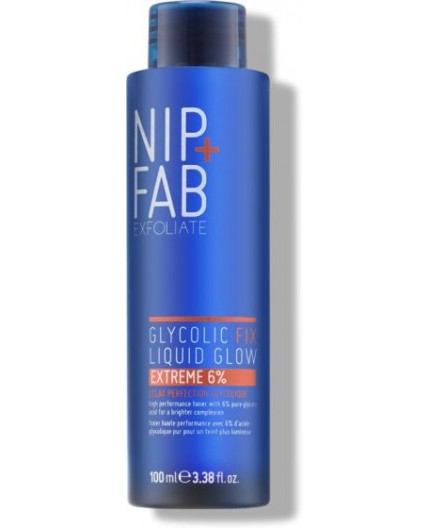 NIP FAB Exfoliate Glycolic Fix Liquid Glow Extreme 6% Wody i spreje do twarzy 100ml