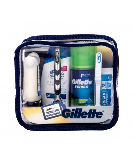 Gillette Mach3 Travel Kit Maszynka do golenia 1szt zestaw upominkowy