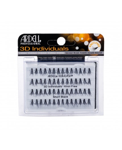 Ardell 3D Individuals Duralash Knot-Free Sztuczne rzęsy 56szt Short Black