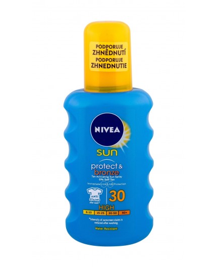 Nivea Sun Protect & Bronze Sun Spray SPF30 Preparat do opalania ciała 200ml