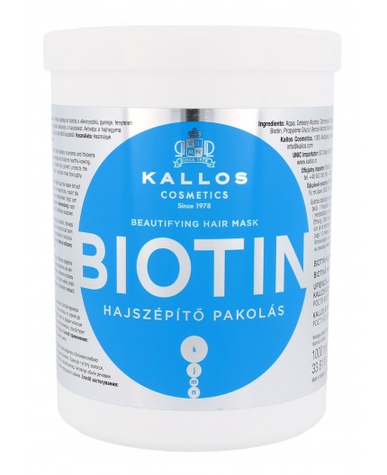 Kallos Cosmetics Biotin Maska do włosów 1000ml