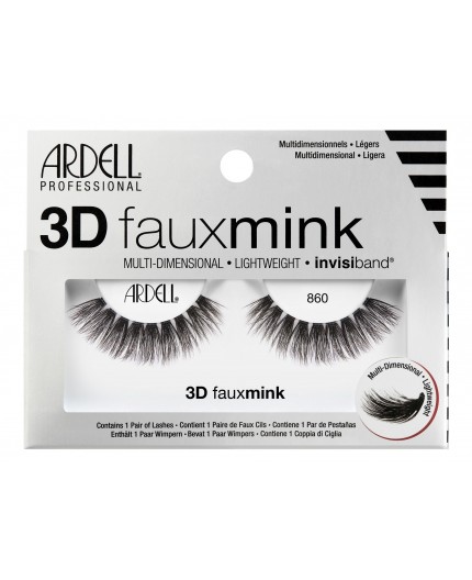 Ardell 3D Faux Mink 860 Sztuczne rzęsy 1szt Black