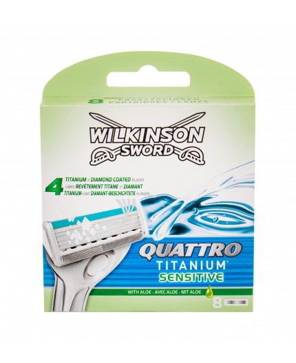 Wilkinson Sword Quattro Titanium Sensitive Wkład do maszynki 8szt