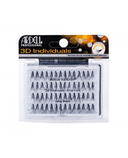 Ardell 3D Individuals Duralash Knot-Free Sztuczne rzęsy 56szt Long Black