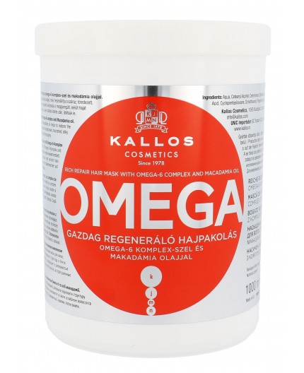 Kallos Cosmetics Omega Maska do włosów 1000ml