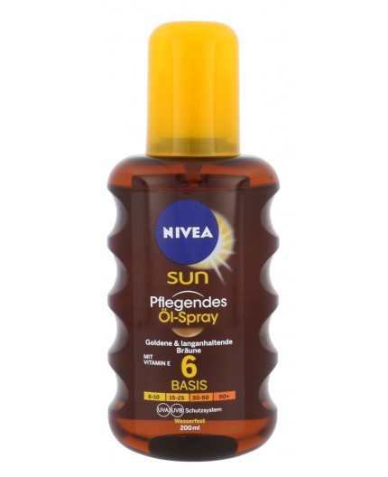 Nivea Sun Tanning Oil Spray SPF6 Preparat do opalania ciała 200ml