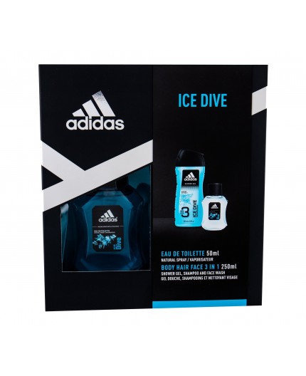 Adidas Ice Dive Woda toaletowa 50ml zestaw upominkowy
