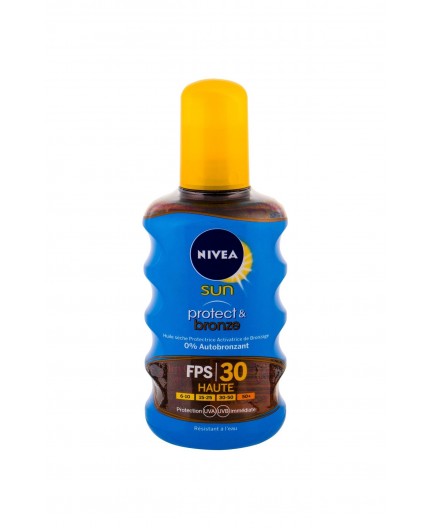 Nivea Sun Protect & Bronze Oil Spray SPF30 Preparat do opalania ciała 200ml