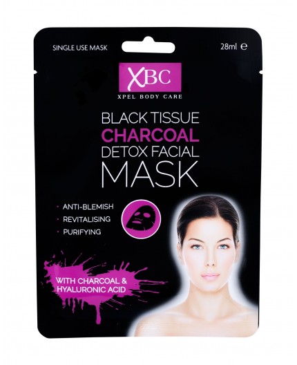 Xpel Body Care Black Tissue Charcoal Detox Facial Mask Maseczka do twarzy 28ml