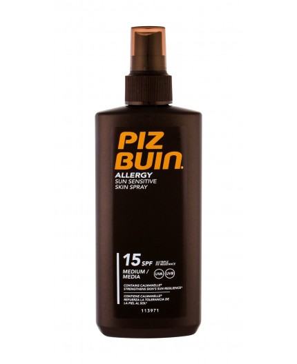 PIZ BUIN Allergy Sun Sensitive Skin Spray SPF15 Preparat do opalania ciała 200ml