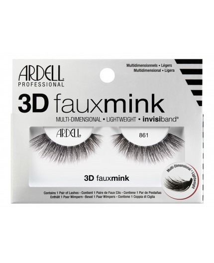 Ardell 3D Faux Mink 861 Sztuczne rzęsy 1szt Black