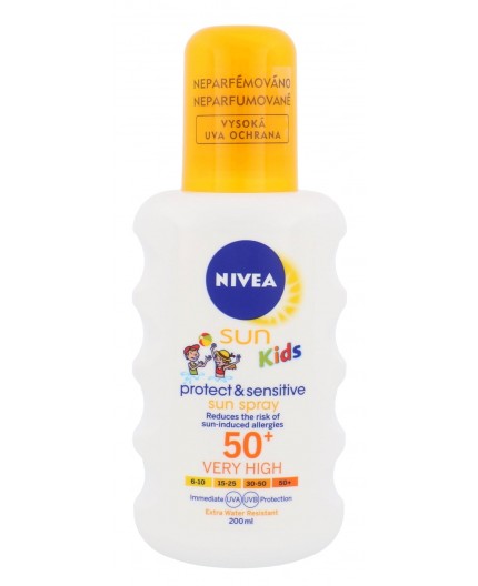 Nivea Sun Kids Protect & Sensitive Sun Spray SPF50  Preparat do opalania ciała 200ml