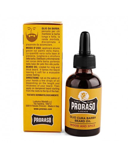 PRORASO Wood & Spice Beard Oil Olejek do zarostu 30ml