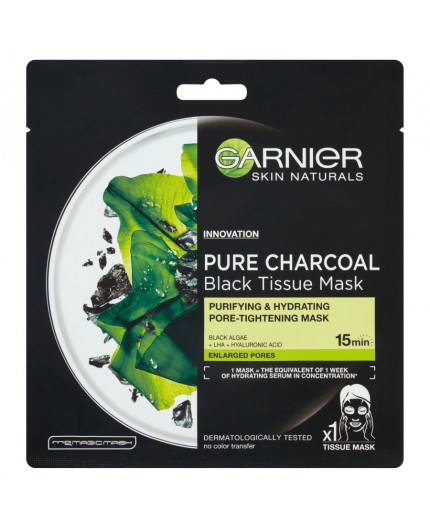 Garnier Skin Naturals Pure Charcoal Algae Maseczka do twarzy 1szt