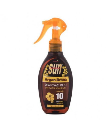 Vivaco Sun Argan Bronz Suntan Oil SPF10 Preparat do opalania ciała 200ml