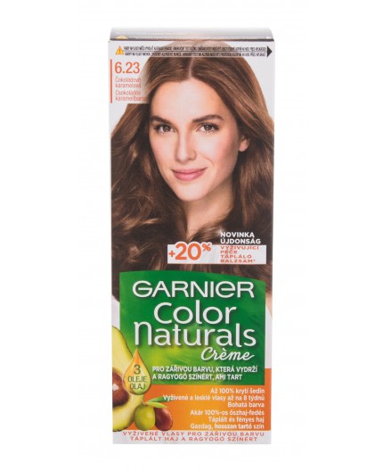 Garnier Color Naturals Créme Farba do włosów 40ml 6,23 Chocolate Caramel