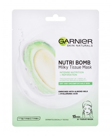Garnier Skin Naturals Nutri Bomb Almond Milk   Hyaluronic Acid Maseczka do twarzy 1szt