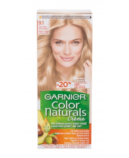 Garnier Color Naturals Créme Farba do włosów 40ml 9,1 Natural Extra Light Ash Blond