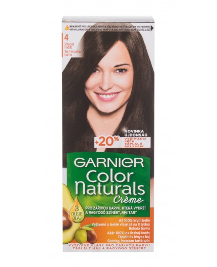 Garnier Color Naturals Créme Farba do włosów 40ml 4 Natural Brown