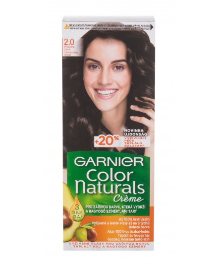 Garnier Color Naturals Créme Farba do włosów 40ml 2,0 Soft Black