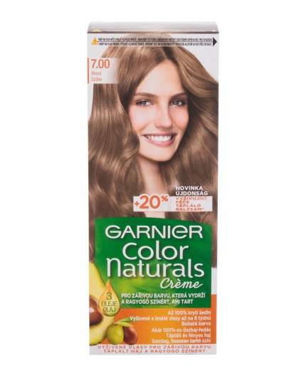 Garnier Color Naturals Créme Farba do włosów 40ml 7,00 Natural Blond