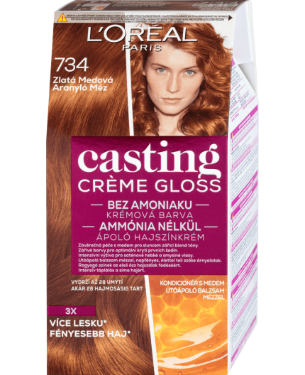 L´Oréal Paris Casting Creme Gloss Farba do włosów 48ml 734 Golden Honey