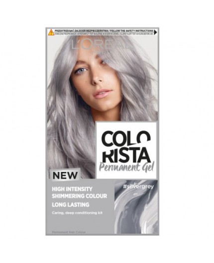 L´Oréal Paris Colorista Permanent Gel Farba do włosów 60ml Silver Grey