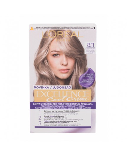 L´Oréal Paris Excellence Cool Creme Farba do włosów 48ml 8,11 Ultra Ash Light Blond