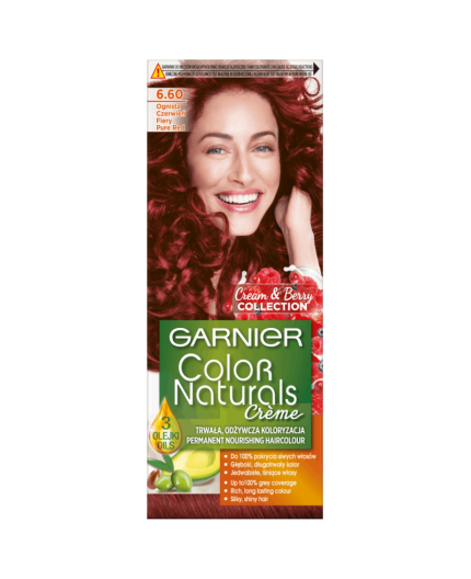 Garnier Color Naturals Créme Farba do włosów 40ml 660 Fiery Pure Red