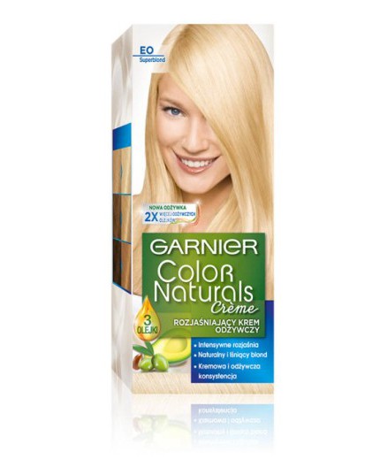 Garnier Color Naturals Créme Farba do włosów 40ml E0 Super Blonde