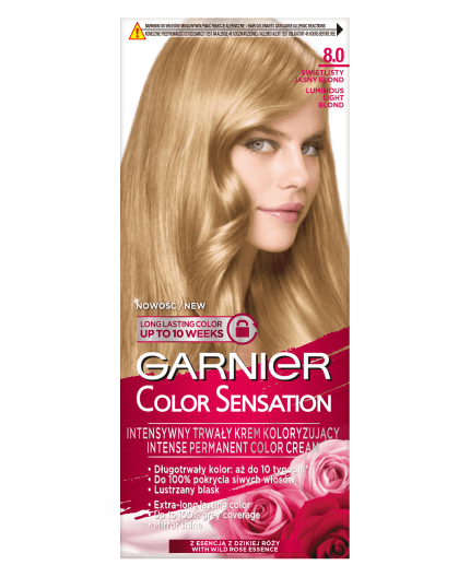 Garnier Color Sensation Farba do włosów 40ml 8,0 Luminous Light Blond
