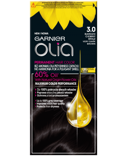 Garnier Olia Farba do włosów 50g 3,0 Soft Black