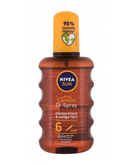 Nivea Sun Tanning Oil Spray SPF6 Preparat do opalania ciała 200ml