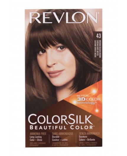 Revlon Colorsilk Beautiful Color Farba do włosów 59,1ml 43 Medium Golden Brown zestaw upominkowy
